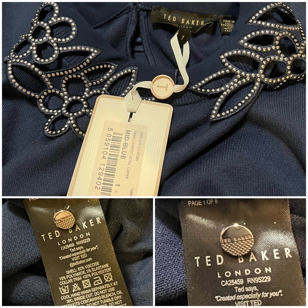 NWT Ted Baker | Azaleo Embellished Jumper Pullover Sweater - Picture 15 of 16